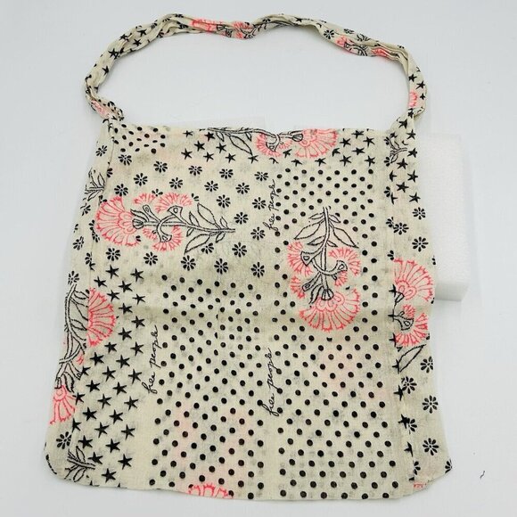 Free People Reusable Tote Crossbody Shoulder Bag Gauze Knit Boho Shopping Bag - Picture 1 of 6